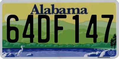 AL license plate 64DF147