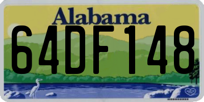 AL license plate 64DF148