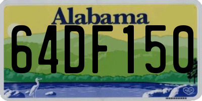 AL license plate 64DF150