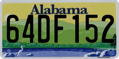 AL license plate 64DF152