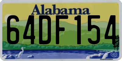 AL license plate 64DF154