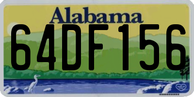 AL license plate 64DF156