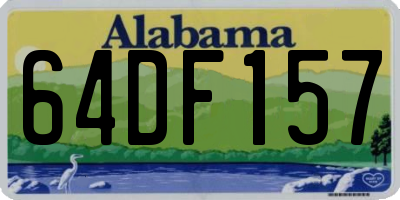 AL license plate 64DF157