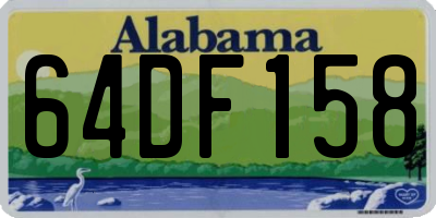 AL license plate 64DF158