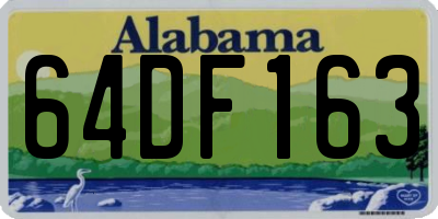 AL license plate 64DF163