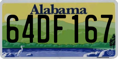 AL license plate 64DF167