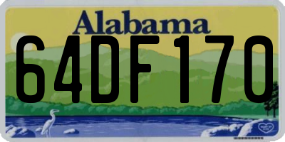 AL license plate 64DF170