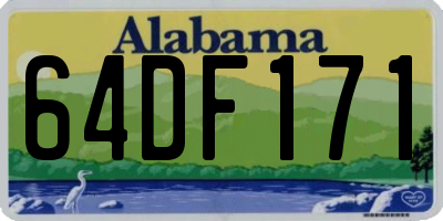 AL license plate 64DF171