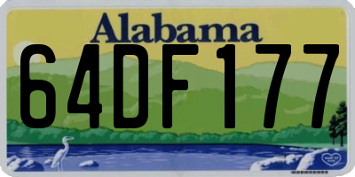 AL license plate 64DF177