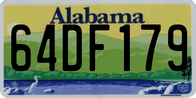 AL license plate 64DF179