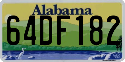 AL license plate 64DF182