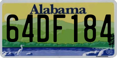 AL license plate 64DF184