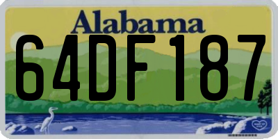 AL license plate 64DF187