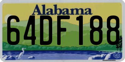 AL license plate 64DF188