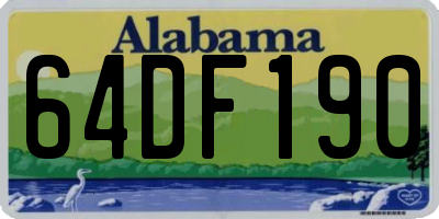 AL license plate 64DF190