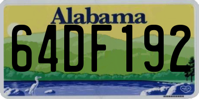 AL license plate 64DF192