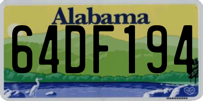 AL license plate 64DF194