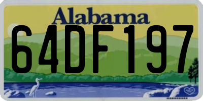 AL license plate 64DF197