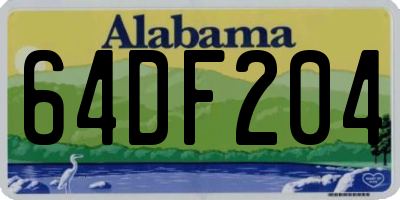 AL license plate 64DF204