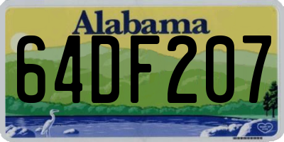 AL license plate 64DF207
