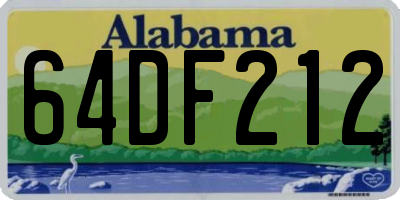 AL license plate 64DF212