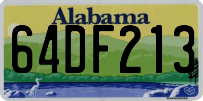 AL license plate 64DF213