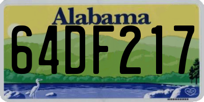 AL license plate 64DF217