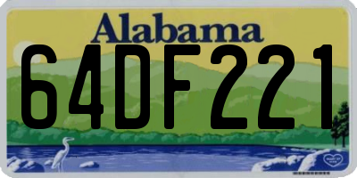 AL license plate 64DF221