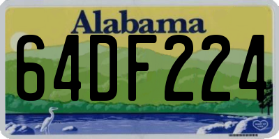 AL license plate 64DF224