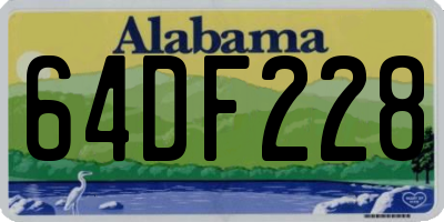 AL license plate 64DF228