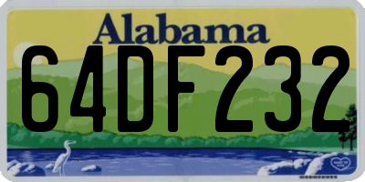 AL license plate 64DF232