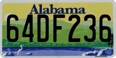 AL license plate 64DF236