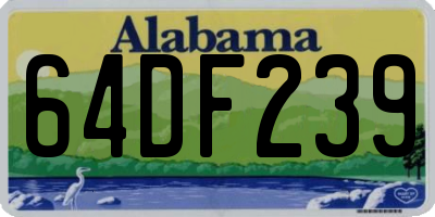 AL license plate 64DF239
