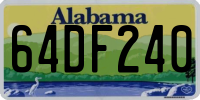AL license plate 64DF240