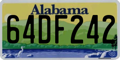AL license plate 64DF242