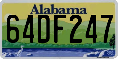 AL license plate 64DF247