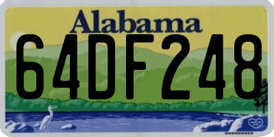AL license plate 64DF248