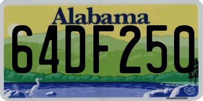 AL license plate 64DF250