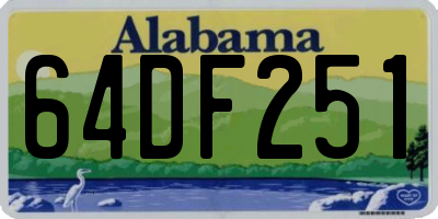 AL license plate 64DF251