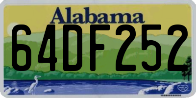 AL license plate 64DF252