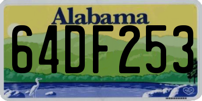 AL license plate 64DF253