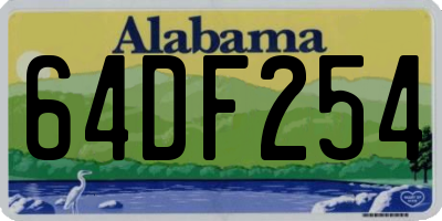 AL license plate 64DF254