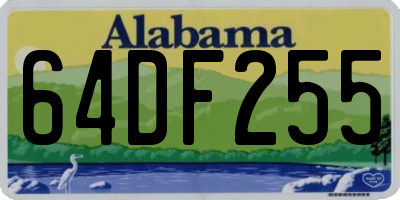 AL license plate 64DF255