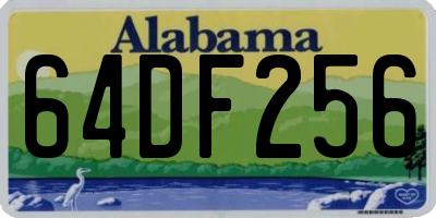 AL license plate 64DF256