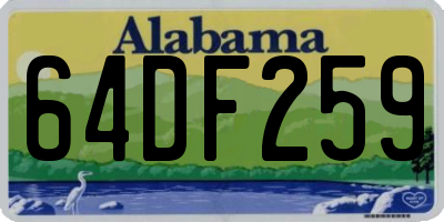 AL license plate 64DF259