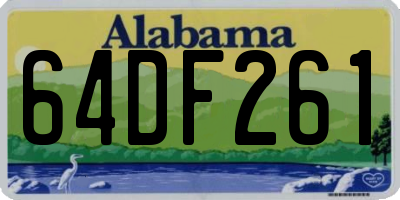 AL license plate 64DF261