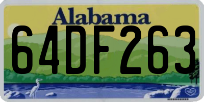 AL license plate 64DF263
