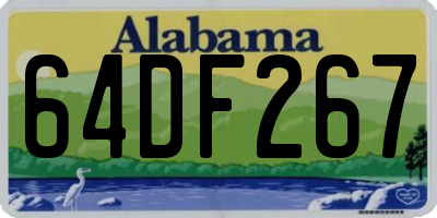 AL license plate 64DF267