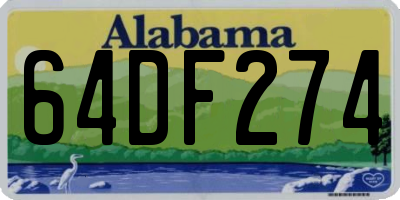 AL license plate 64DF274