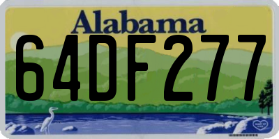 AL license plate 64DF277